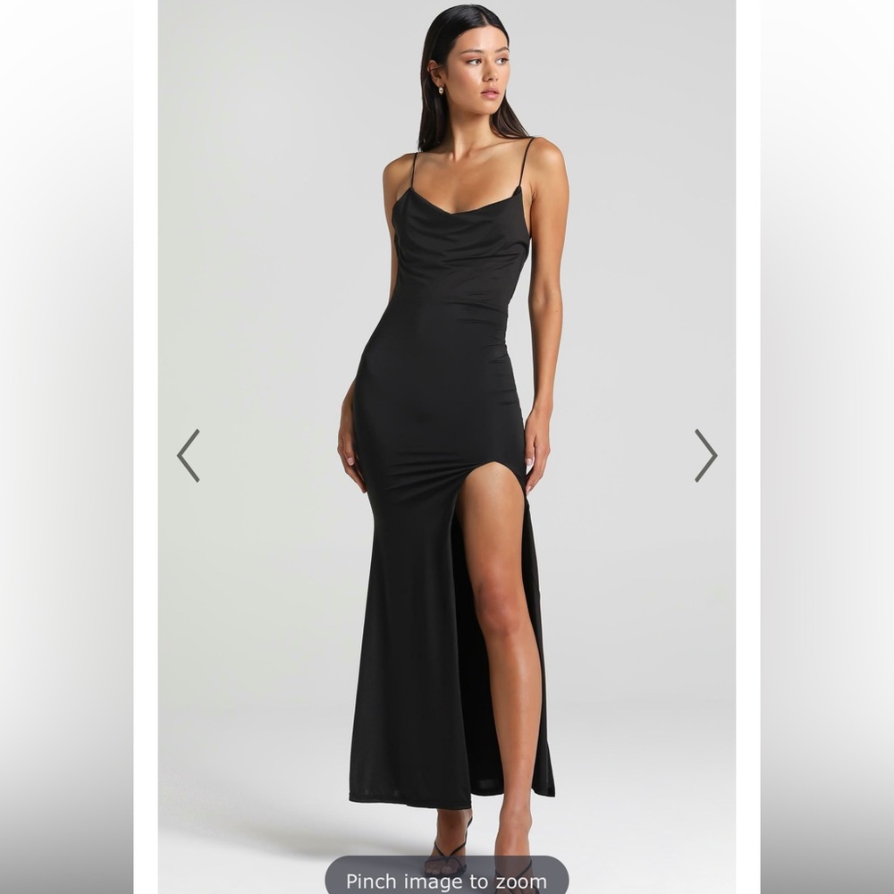 ShowPo black slit maxi dress